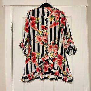 Zadie B’s Floral Striped Top